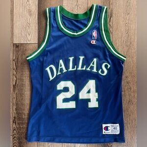 Vintage Champion Dallas Mavericks Jim Jackson Jersey Size 40
